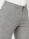 Cantabil Men Black Cotton Blend Checkered Regular Fit Casual Trouser (6816249806987)