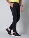 Cantabil Men Black Solid Full Length Regular Fit Active Wear Track Pant