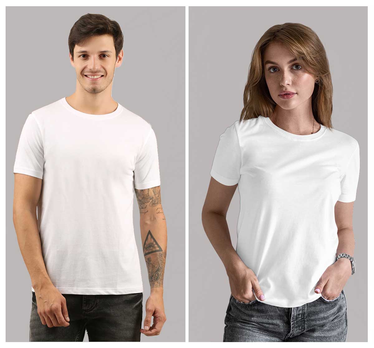White Plain Tshirts for | Jopokart