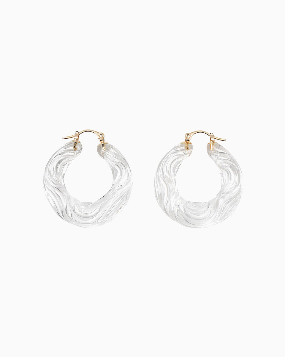 Mame Kurogouchi Glass Round Earrings