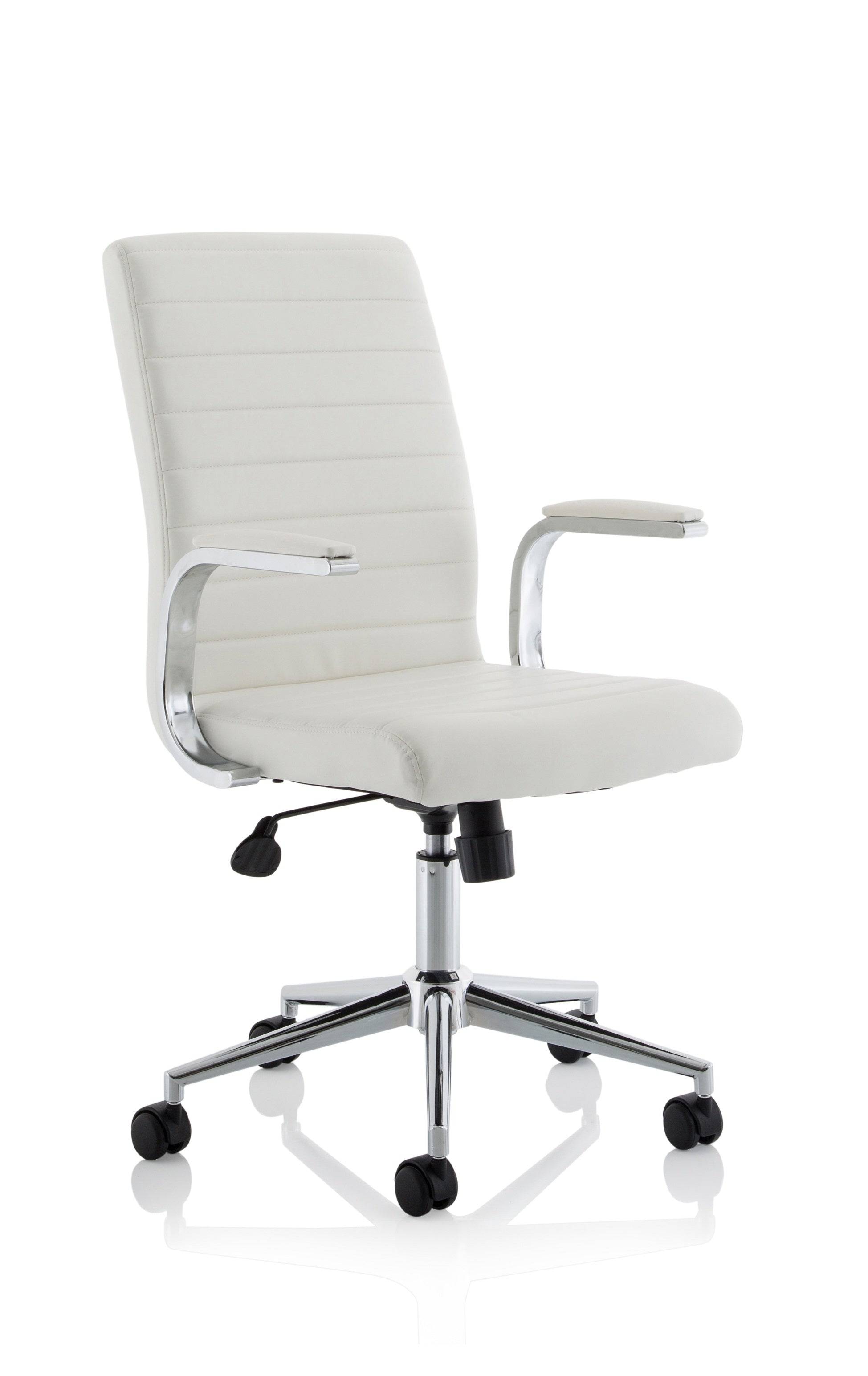 ezra executive white leather chair