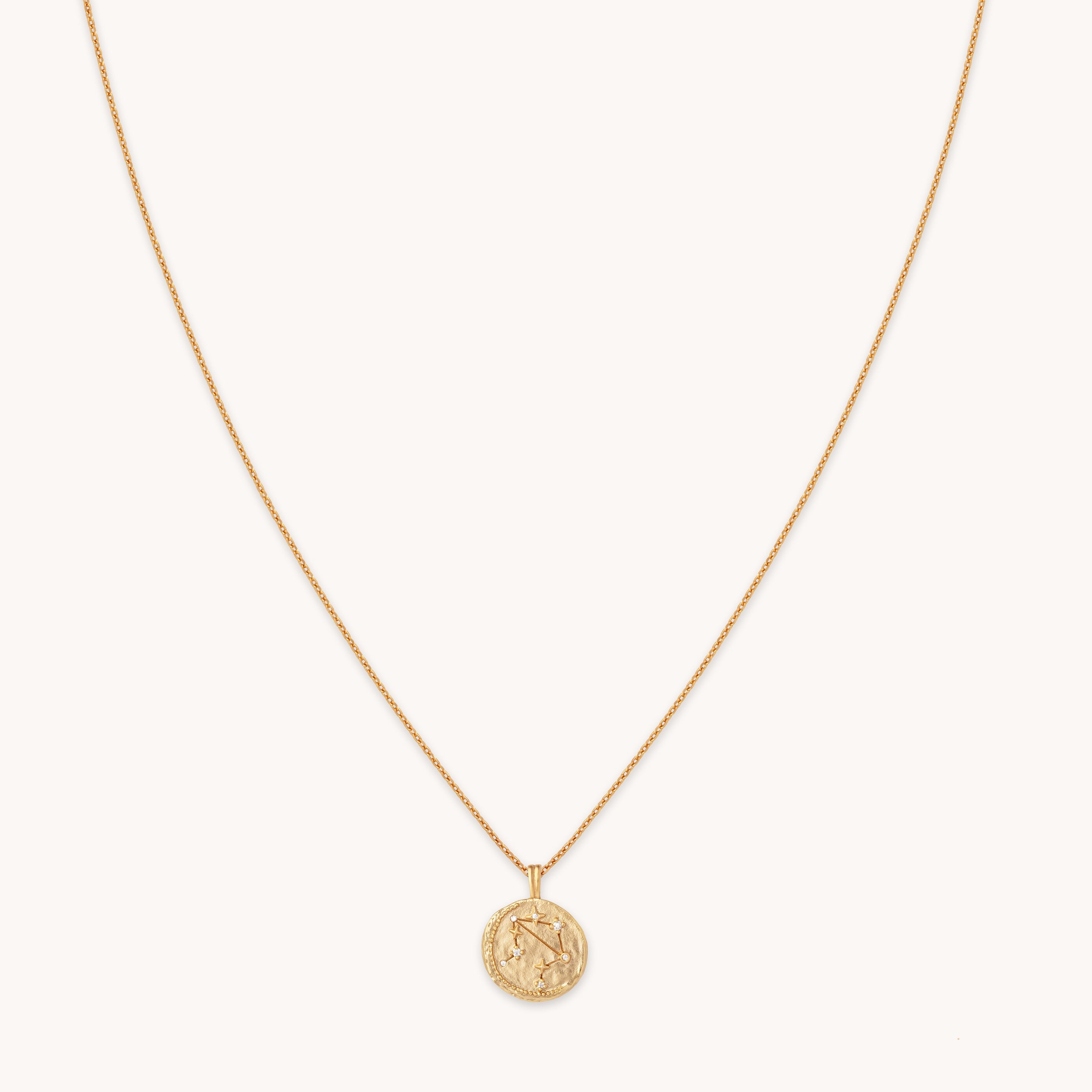 gold libra coin necklace