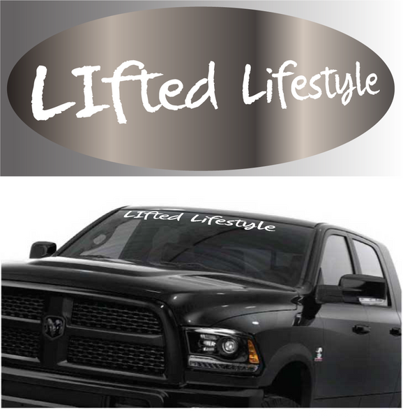 Lifted Lifestyle Windshield Banner Auto Decal Sticker Topchoicedecals