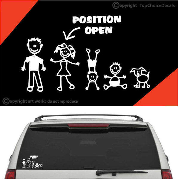 Delegatie forum Worden Position Open Stick Figure Family Auto Decal Car Sticker – TopChoiceDecals