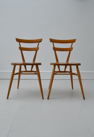 Vintage Ercol Green Dot Dining Chairs - set of 4 - SOLD