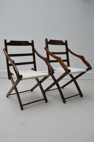 Set of 4 Vintage Cricket Club Folding Chairs - MCC - 1930's/1940's - SOLD