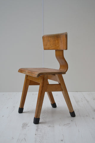 Vintage Dutch Child's Bent-Ply Chair - 1960's