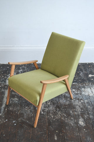 Vintage Danish Low Lounge Chair - 1960's Mid Century Modern