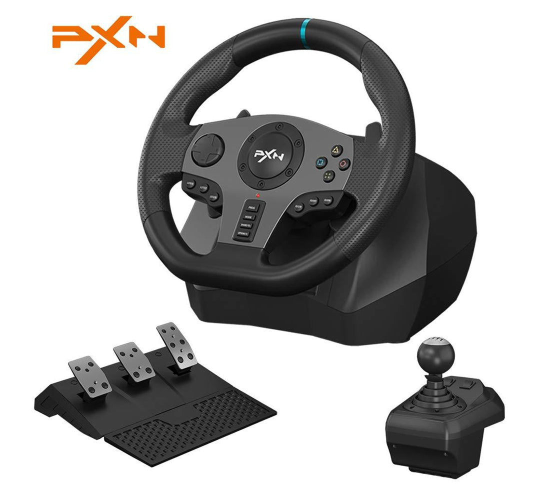 PXN V9 Race Steering Wheel with Pedals and Shifter – PXNgamer