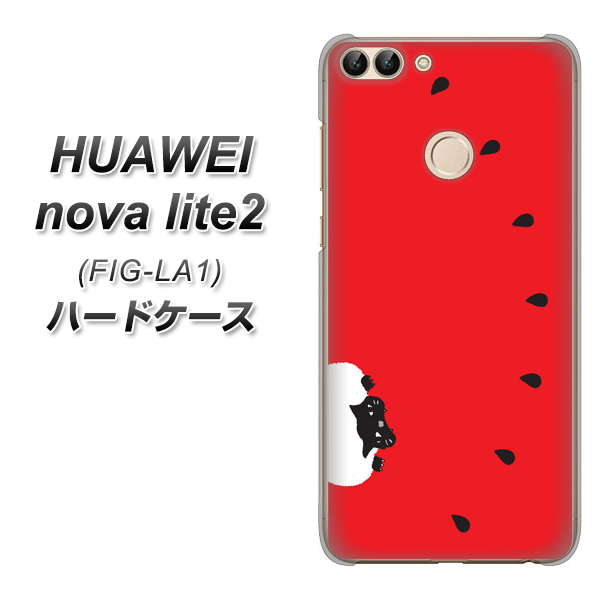 HUAWEI（ファーウェイ）nova lite FIG-LA1 高画質仕上げ 背面印刷 ハードケース【IA812 すいかをかじるネコ】 –  スマホカバー館