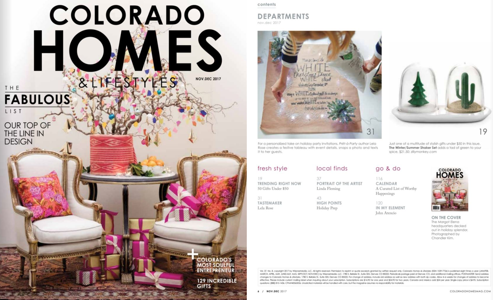 Nov/Dec Holiday Issue - Colorado Homes & Lifestyles