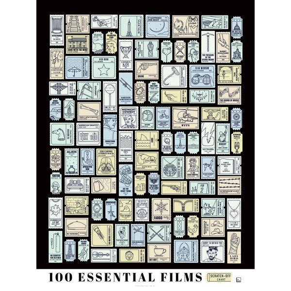 100 Essential Films Scratch Off Chart List