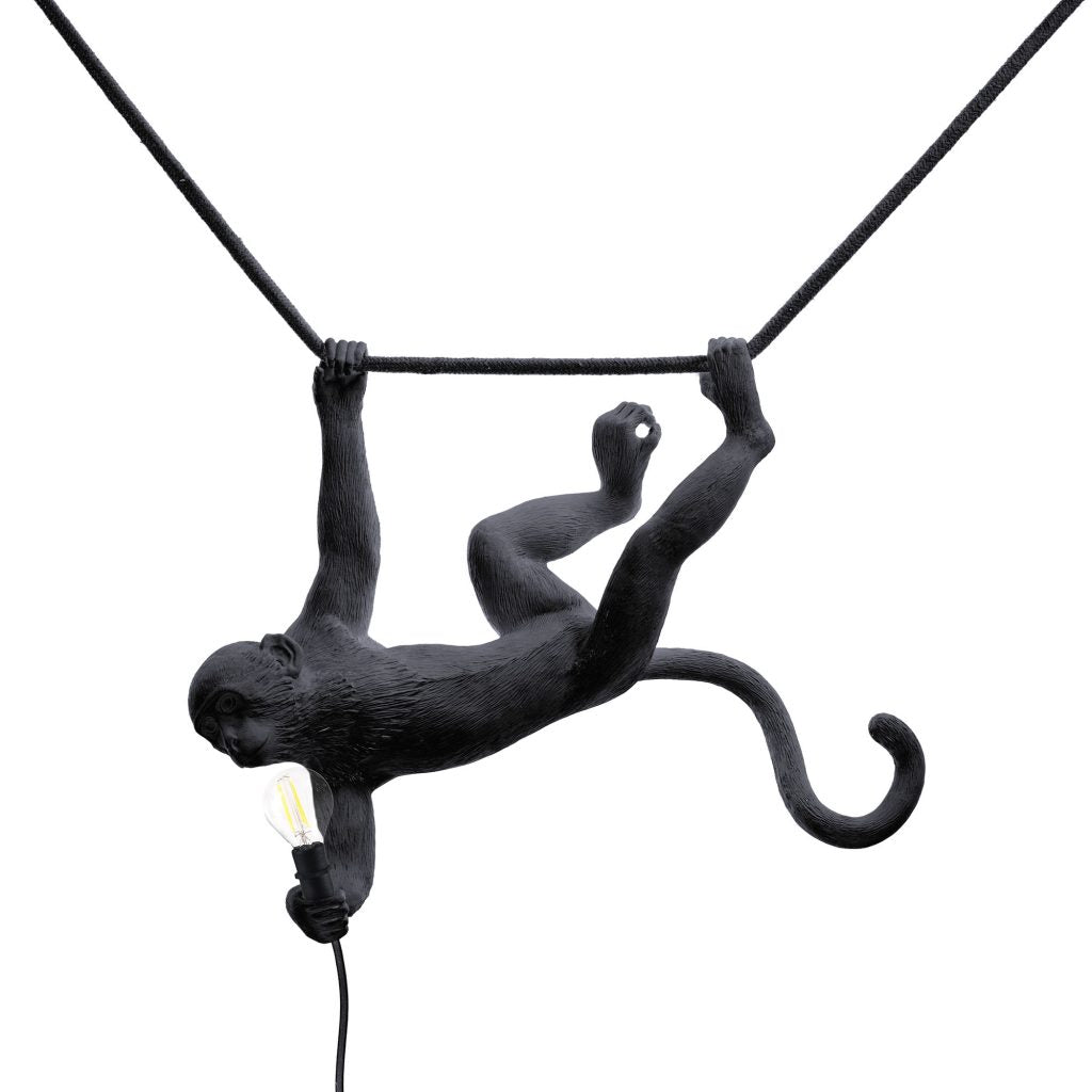 Lamp Black Swinging Rope Seletti | zillymonkey