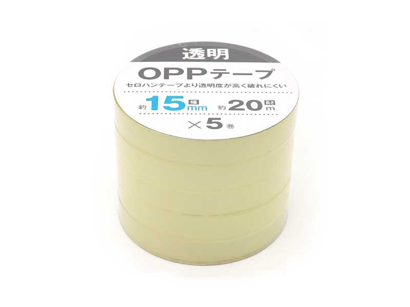 秀逸 OPPテープ 15mm×20m 5巻入