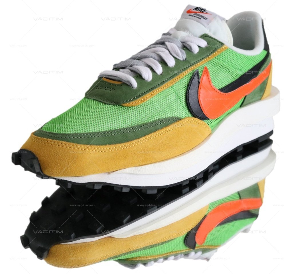 nike sacai ld waffle green multi