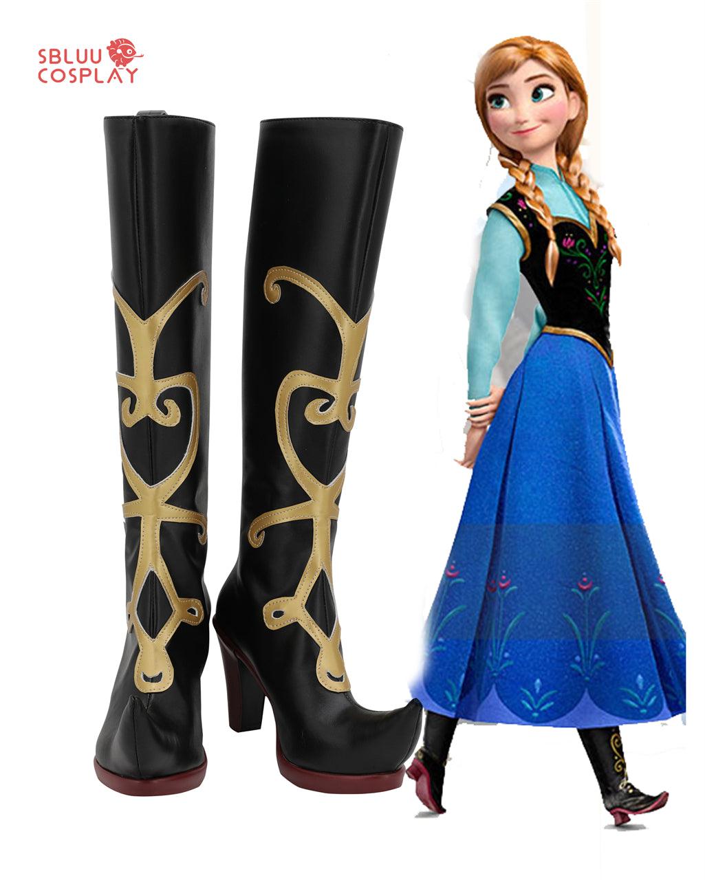 Llamarada boxeo conjunto Frozen Anna Cosplay zapatos botas hechas a medida – SBluuCosplay