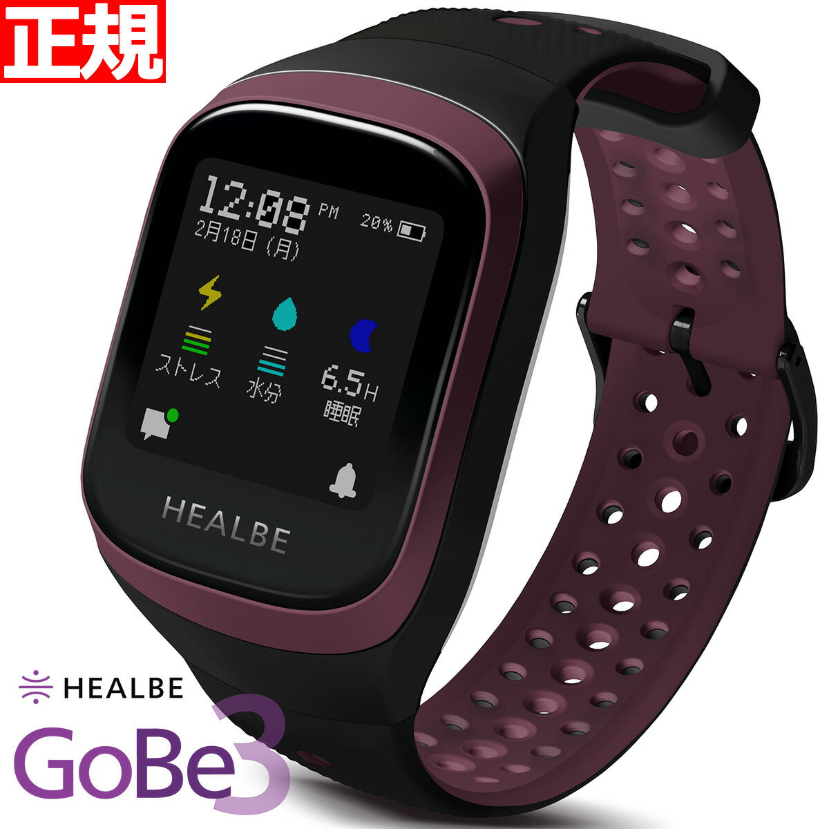 新品◇HEALBE GoBe3 スマートウォッチ 摂取カロリー自動計測-