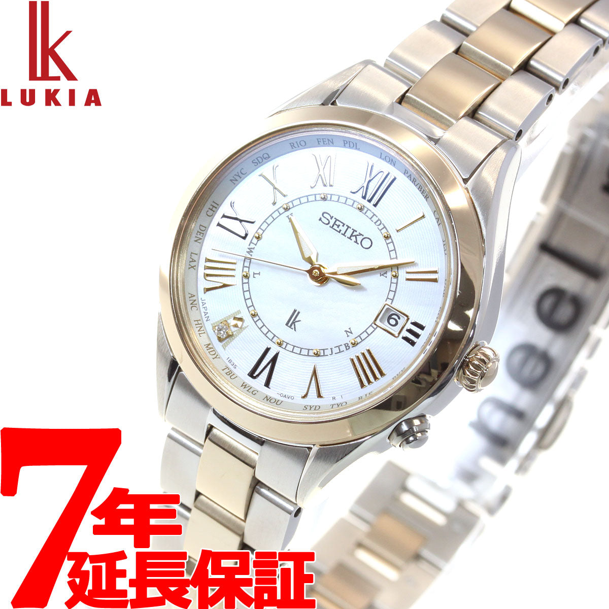 美品 SEIKO セイコー LUKIA SSQV066 ルキア 腕時計 ダイヤ-