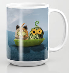 Owl & Cat coffee mug