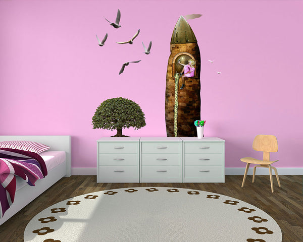 Rapunzel circus wall decal