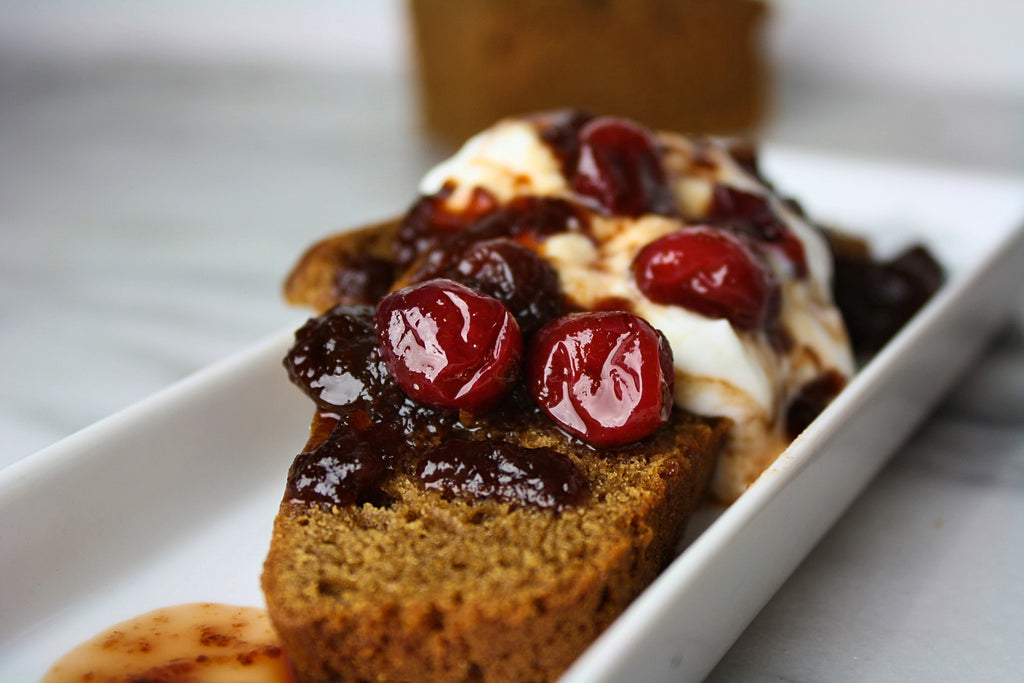 Spice Cake with Cranberry Compote by Chef Debbie Lee
