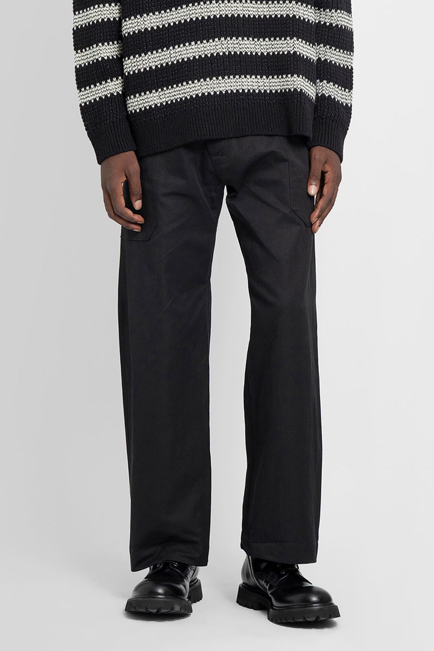 JAN-JAN VAN ESSCHE MAN BLACK TROUSERS