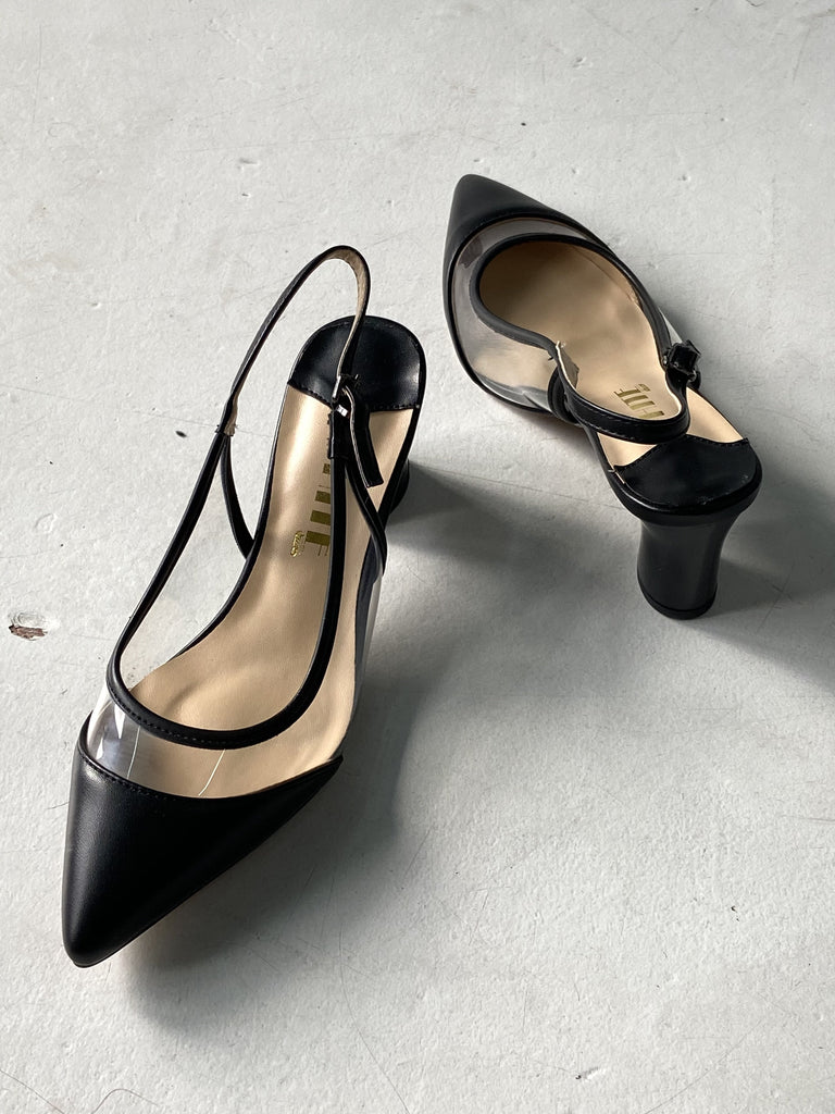 Black heeled sandals - White Store Armenia