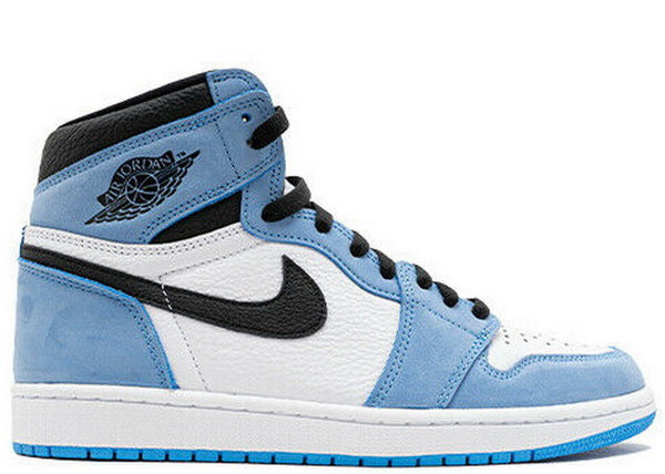 black and white and blue jordan 1