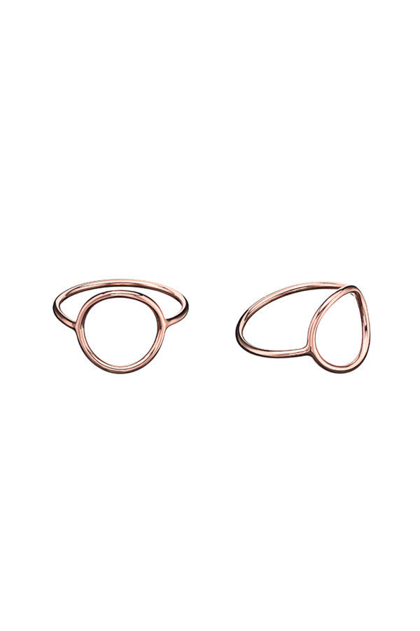 MONOCLE RING MEDIUM CIRKEL - ROSA GULD