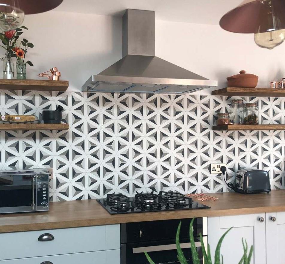 Star Pattern Floor & Wall Hexagon Tile
