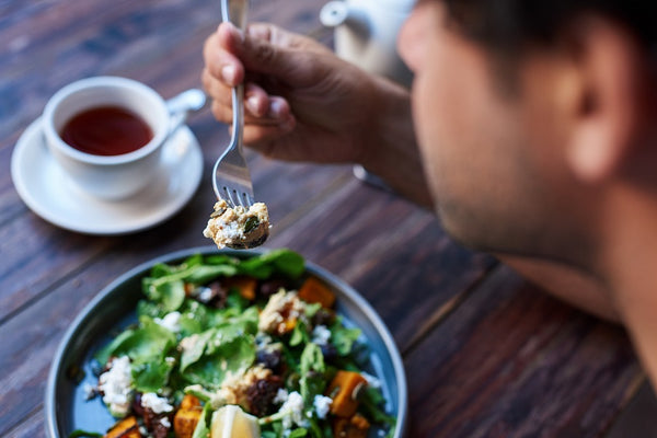 Man Eats Salad