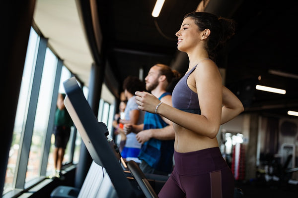 Woman Running on Treadmill