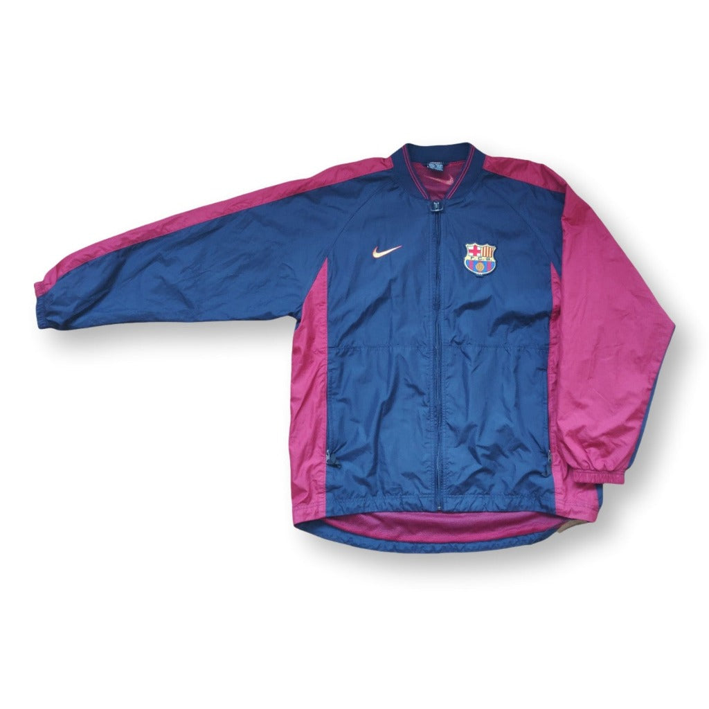 1998-00 Navy FC Barcelona Nike Rain Jacket | retroiscooler | Vintage Barcelona –