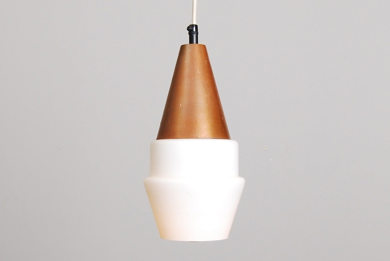 Copper / glass ceiling pendant