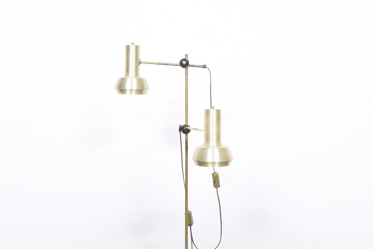 Not specified Height adjustable twin-headed floor lamp