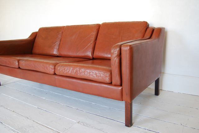Three seat leather sofa