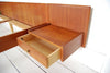 Bed with floating bedside tables
