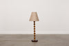1970s amber glass + brass floor light