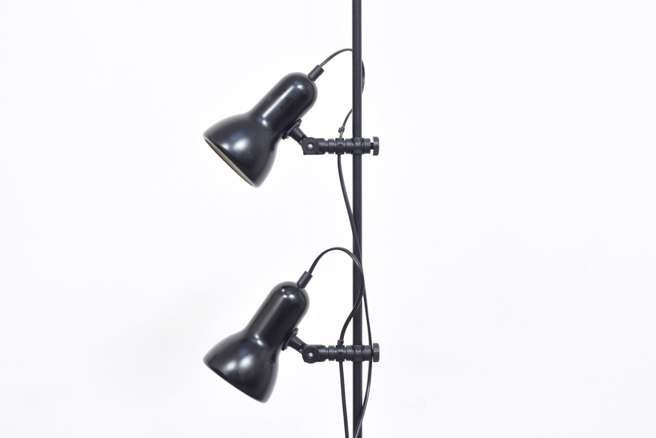 PETE SWAP 1970s twin-headed black floor lamp