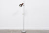 Vintage Danish floor lamp with metallic finish