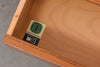 Low chest of drawers in teak + oak