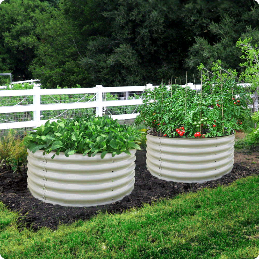 Garden Raised Bed Galvanized Steel Bed Metal Planter Box Grow Vegetable Flower 