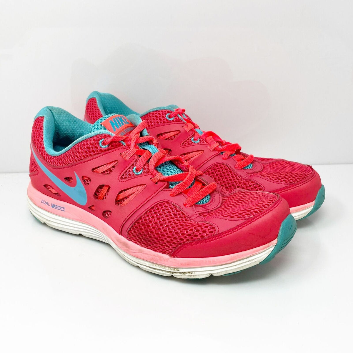 Nike Womens Dual Fusion Lite 599560-600 Red Running Siz–