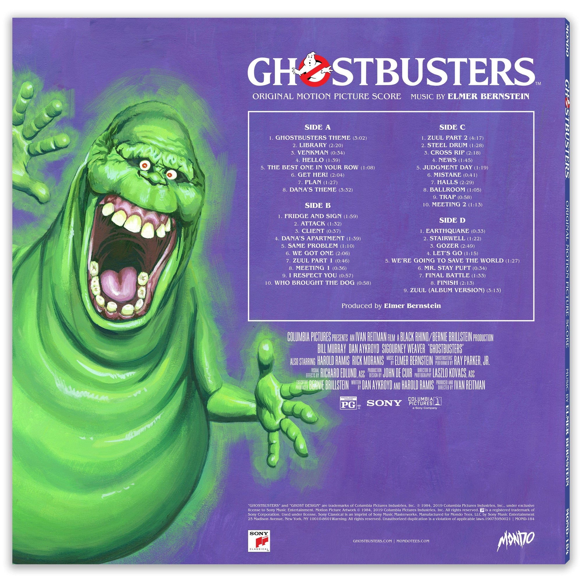 Ghostbusters – Original Motion Picture Score 2xlp – Mondo