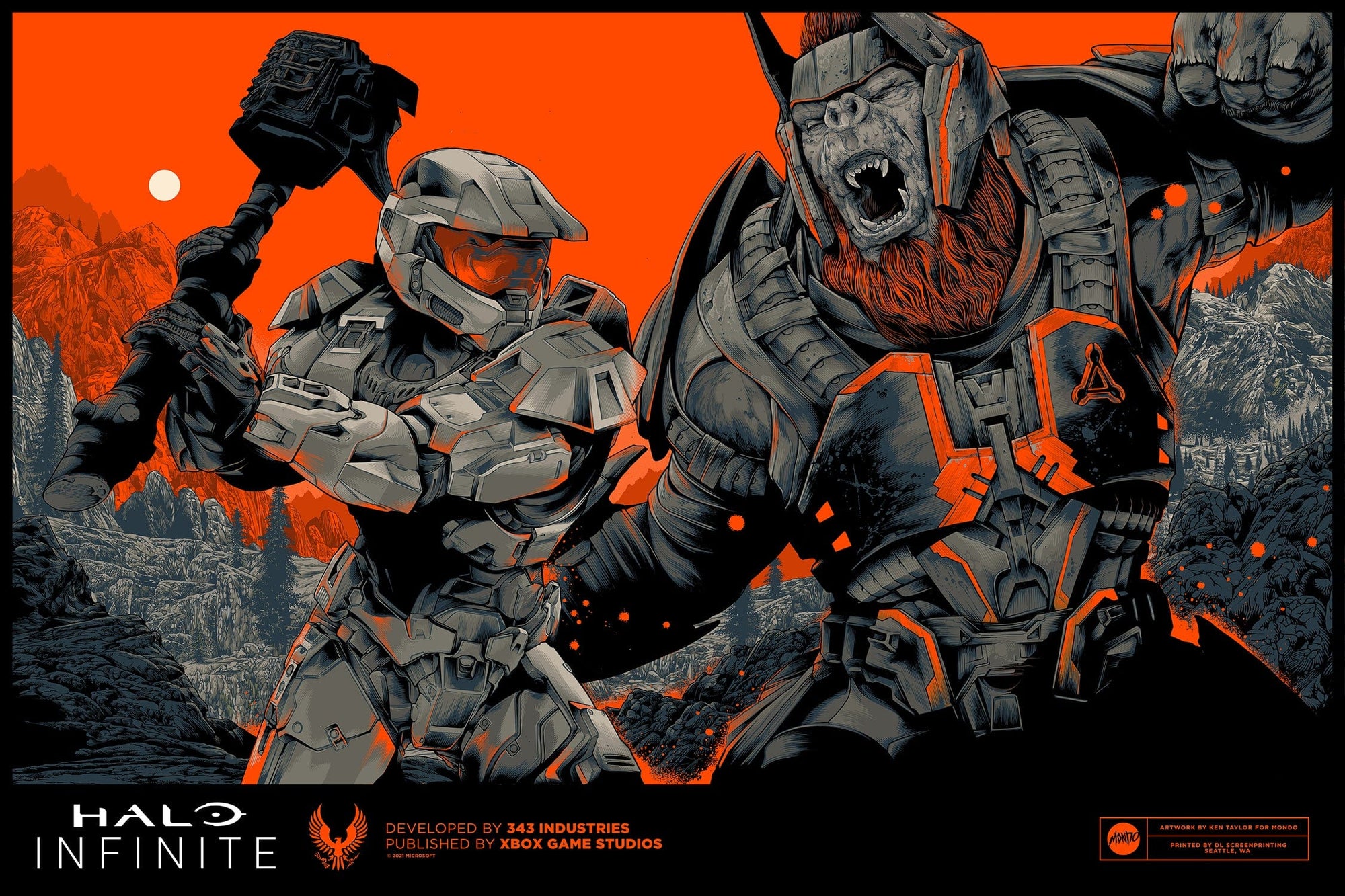 Halo Infinite Forever We Fight Landscape Poster Mondo 8095