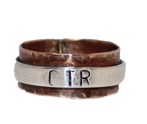 Handmade Copper and Sterling CTR Ring