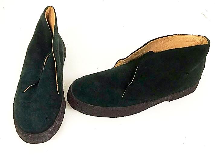 green suede chukka boots