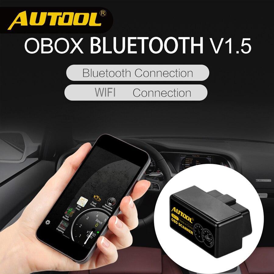 AUTOOL Car ELM327 OBDII V1.5 Bluetooth WIFI ELM 327 OBD 2