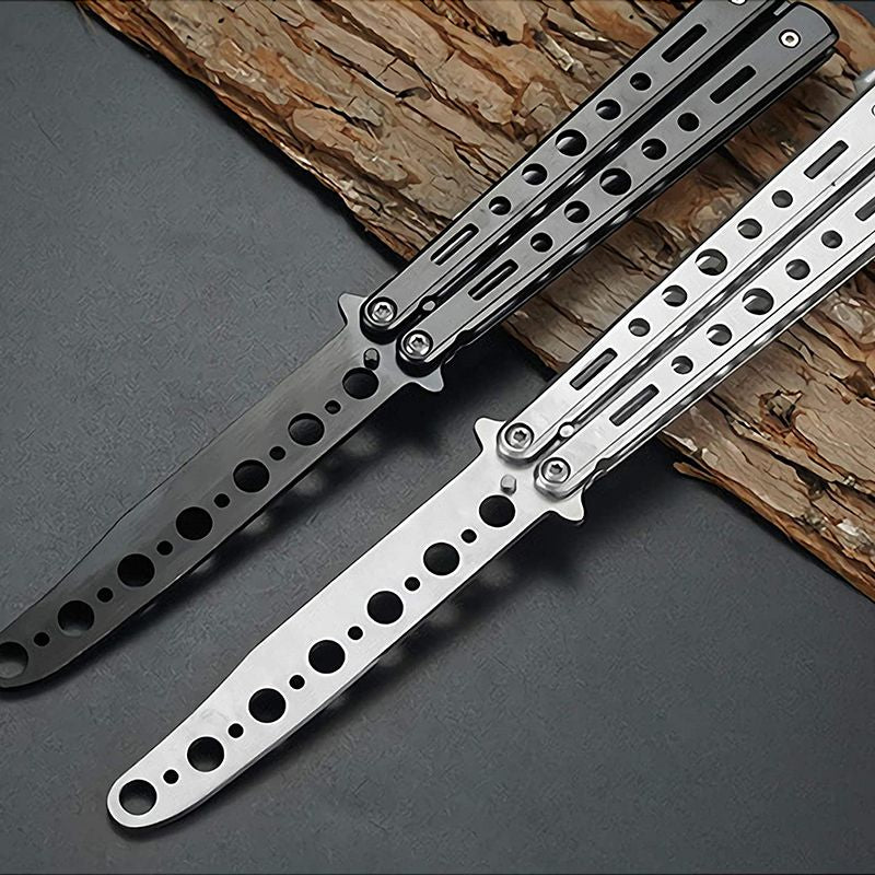 Squid Industries Squiddy Butterfly Balisong Trainer White PVC (4.3