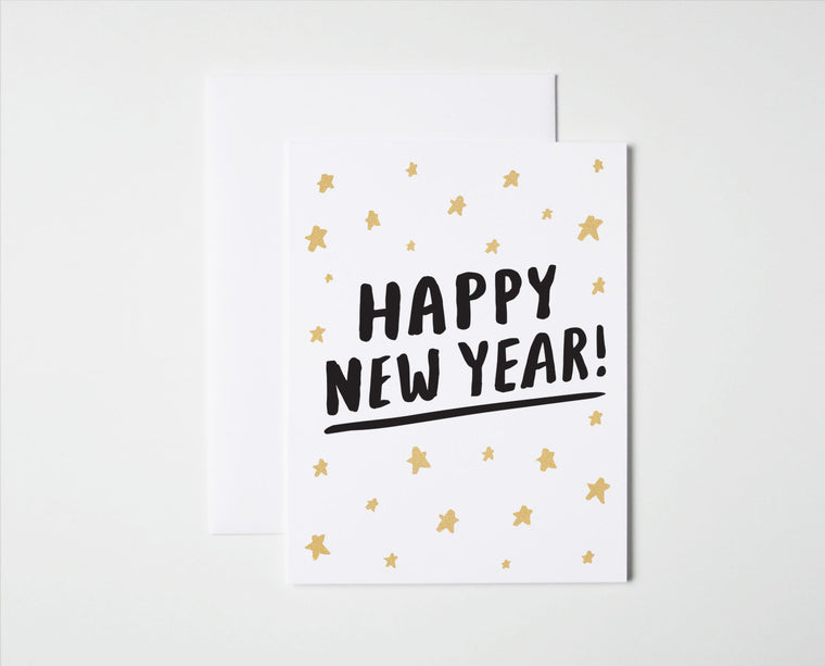 happy new year stars card